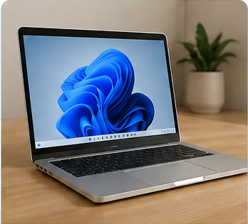 Laptop being used for a Wi-Fi speed test